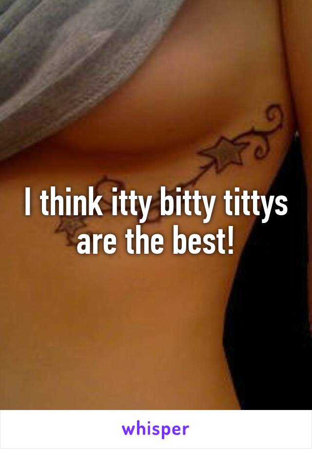 I think itty bitty tittys are the best!