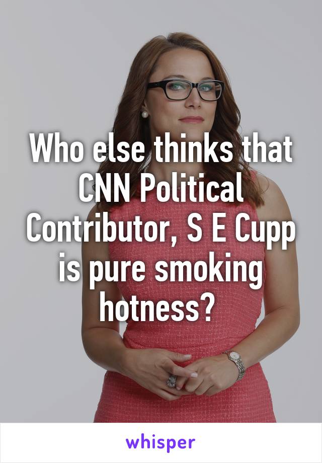 Who else thinks that CNN Political Contributor, S E Cupp is pure smoking hotness? 