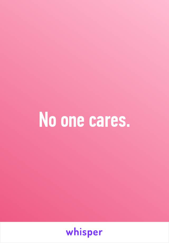 No one cares.