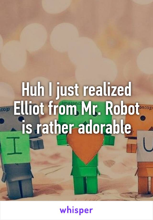 Huh I just realized Elliot from Mr. Robot is rather adorable