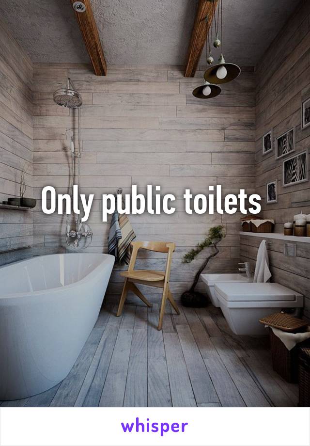 Only public toilets 
