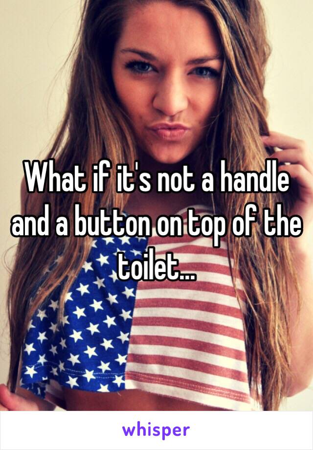 What if it's not a handle and a button on top of the toilet... 