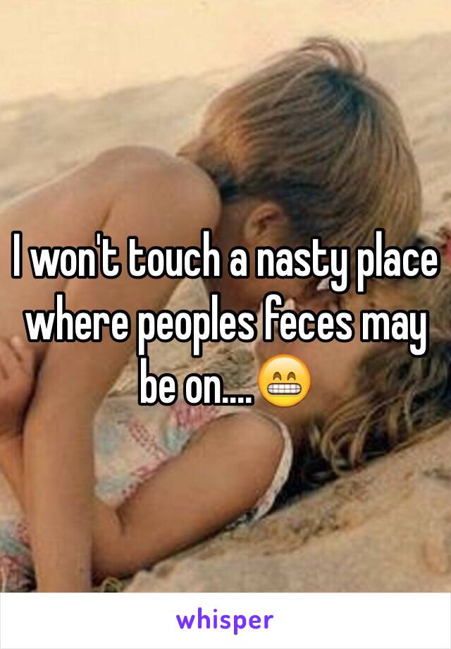 I won't touch a nasty place where peoples feces may be on....😁