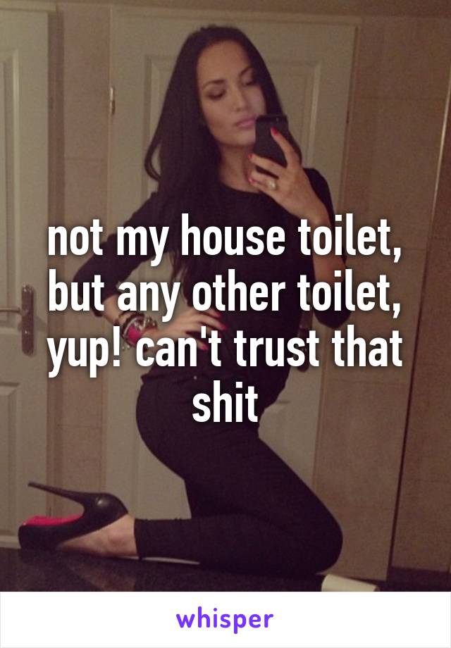 not my house toilet, but any other toilet, yup! can't trust that shit