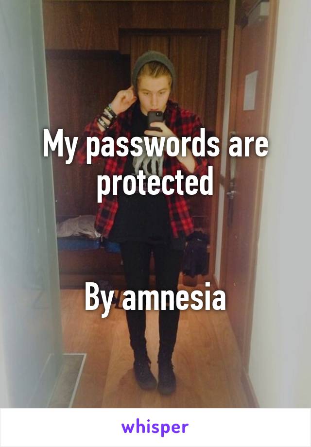 My passwords are protected


By amnesia