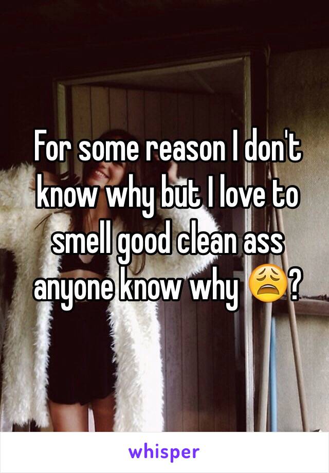 For some reason I don't know why but I love to smell good clean ass anyone know why 😩? 