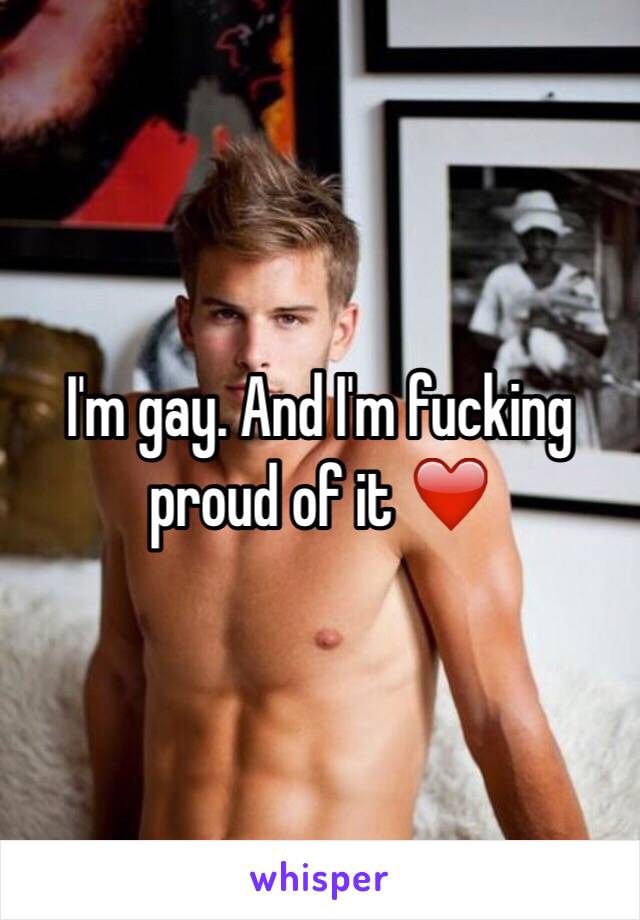 I'm gay. And I'm fucking proud of it ❤️