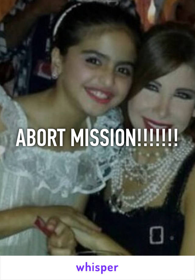 ABORT MISSION!!!!!!!