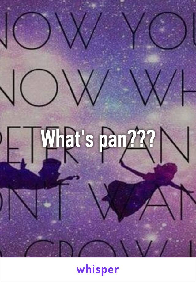 What's pan???