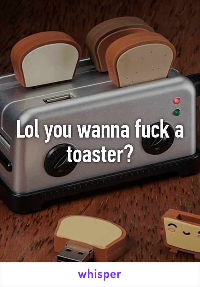 Lol you wanna fuck a toaster?