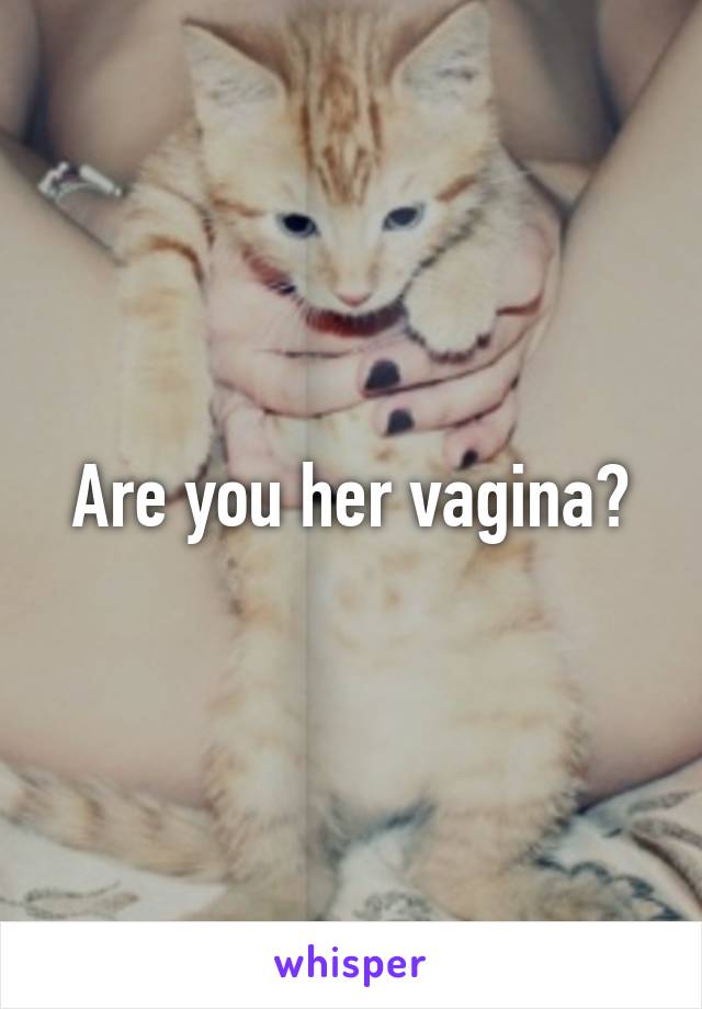 Are you her vagina?