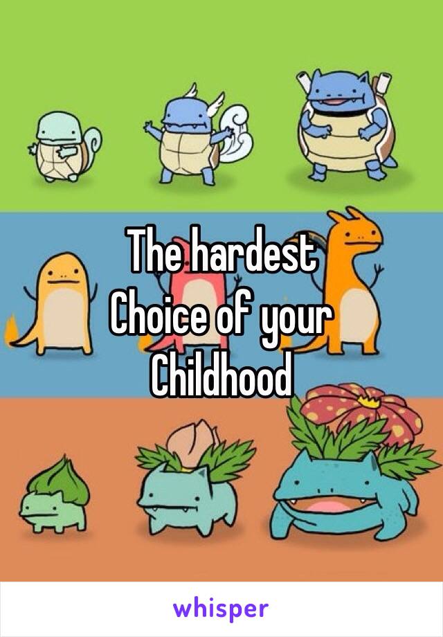 The hardest
Choice of your
Childhood