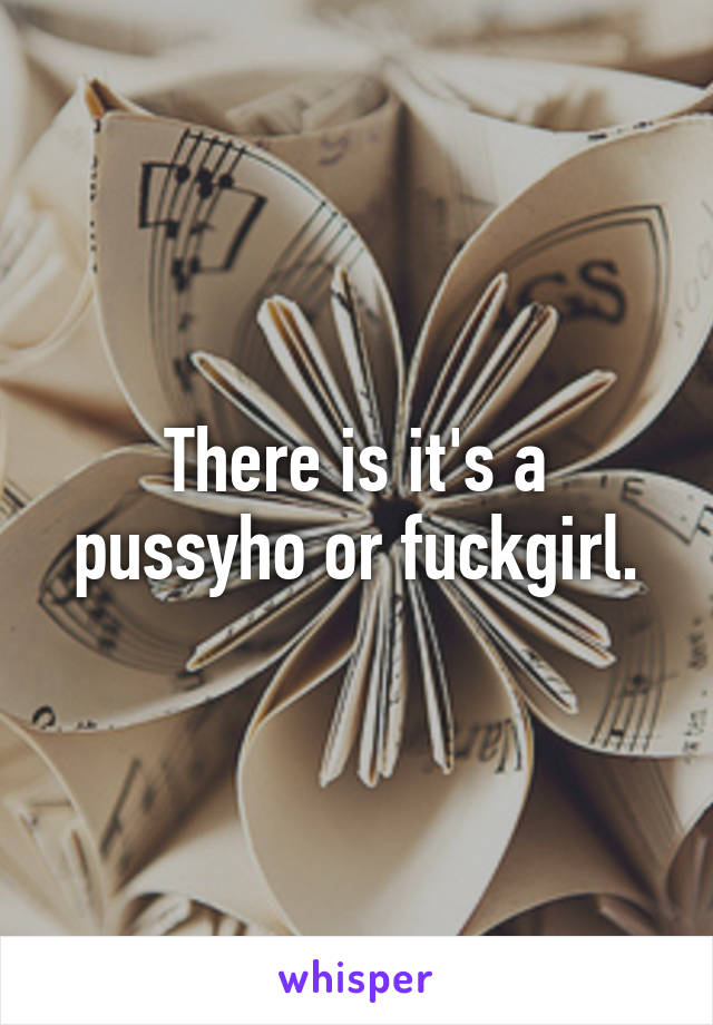 There is it's a pussyho or fuckgirl.