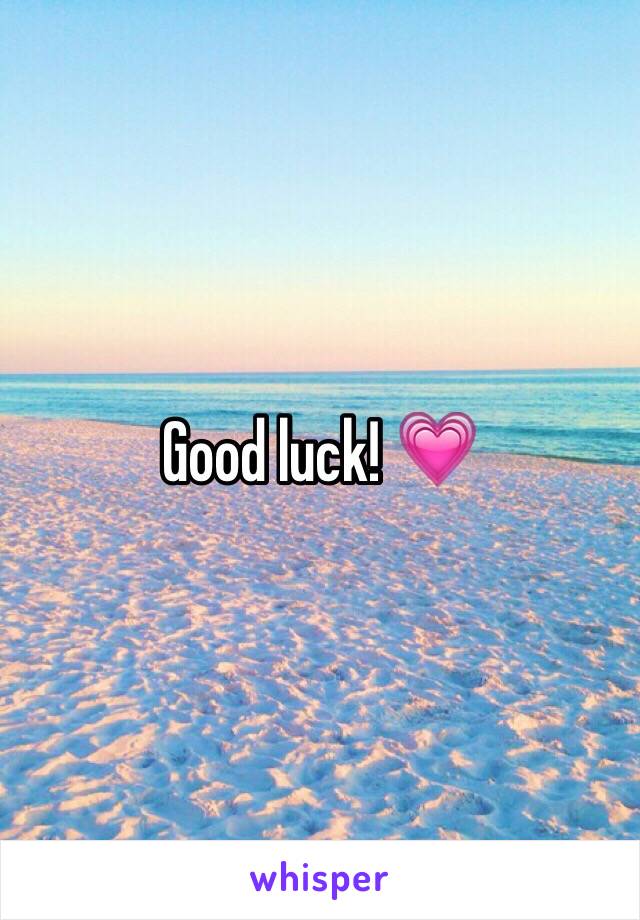 Good luck! 💗