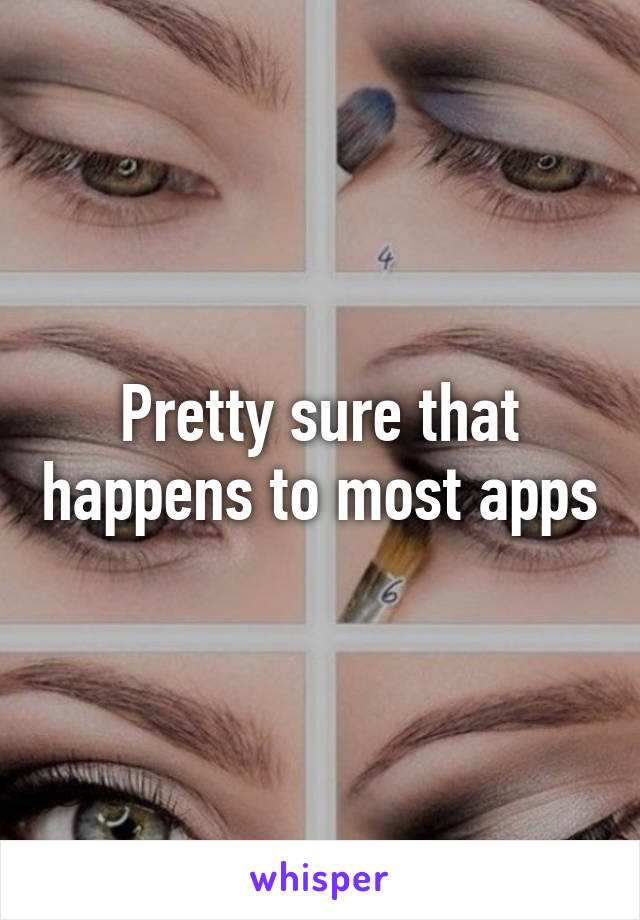 Pretty sure that happens to most apps