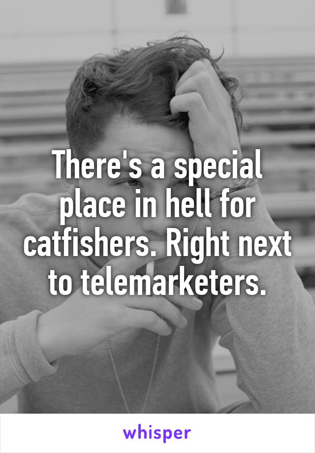 There's a special place in hell for catfishers. Right next to telemarketers.