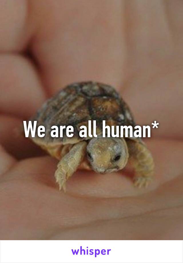 We are all human*