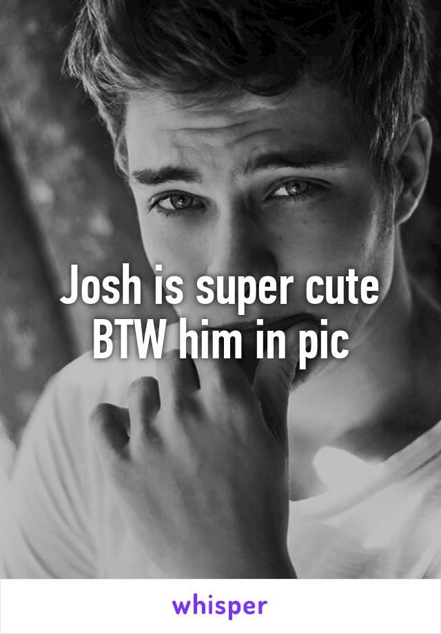 Josh is super cute BTW him in pic