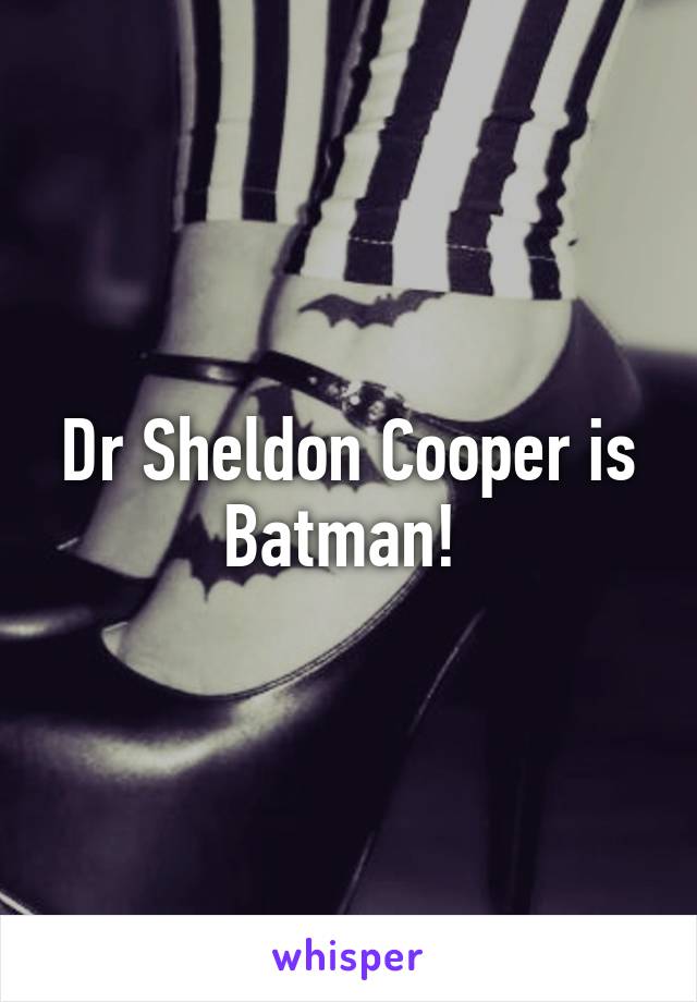 Dr Sheldon Cooper is Batman! 