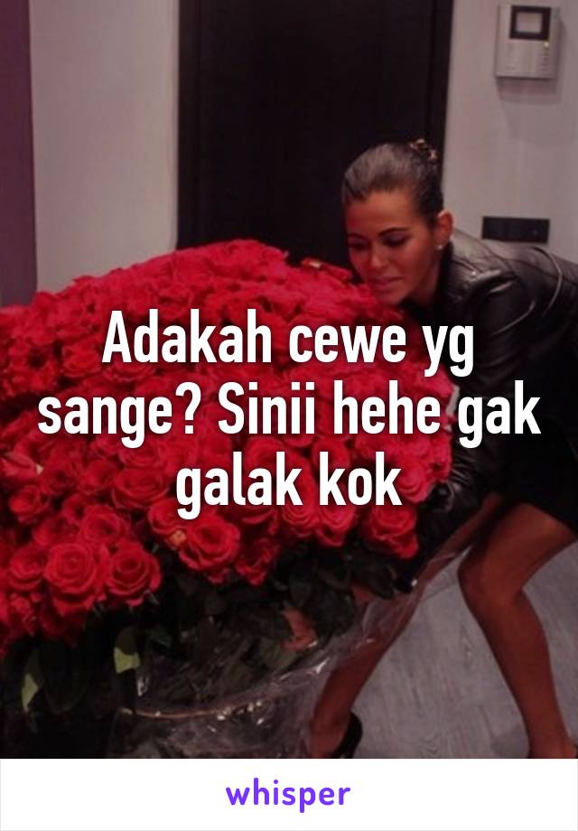 Adakah cewe yg sange? Sinii hehe gak galak kok