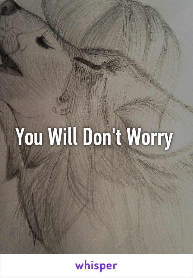 You Will Don't Worry 