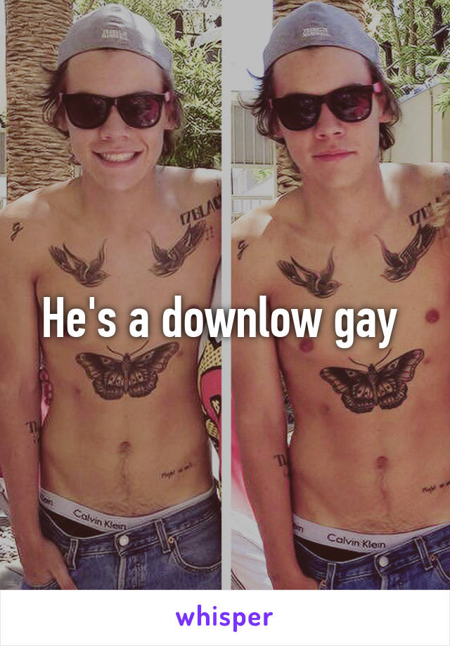 He's a downlow gay 