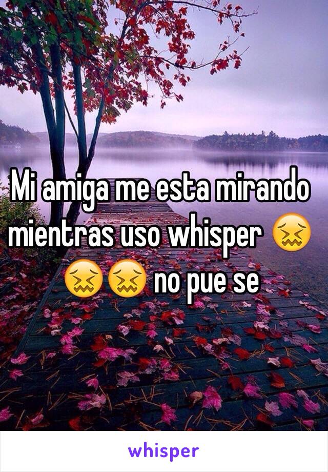 Mi amiga me esta mirando mientras uso whisper 😖😖😖 no pue se 