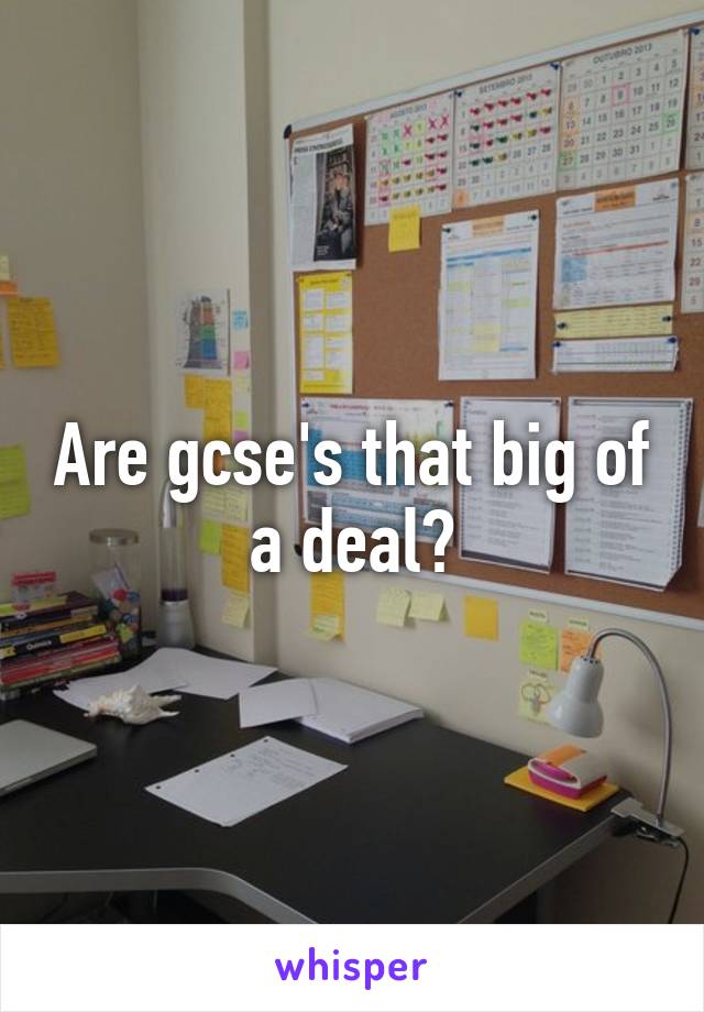 Are gcse's that big of a deal?