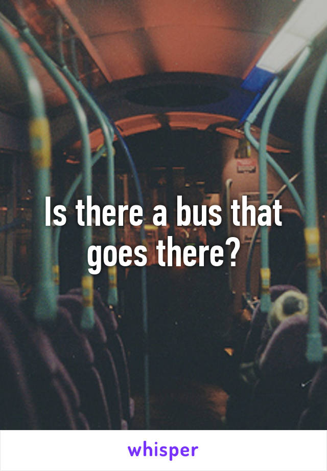 Is there a bus that goes there?