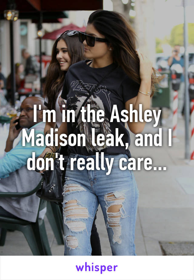 I'm in the Ashley Madison leak, and I don't really care...