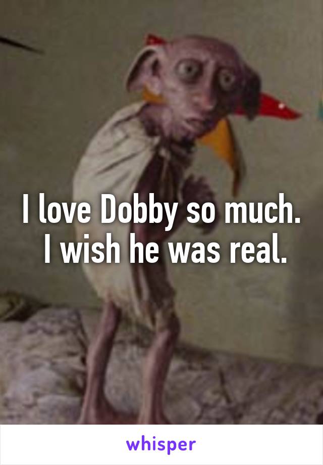 I love Dobby so much.  I wish he was real.