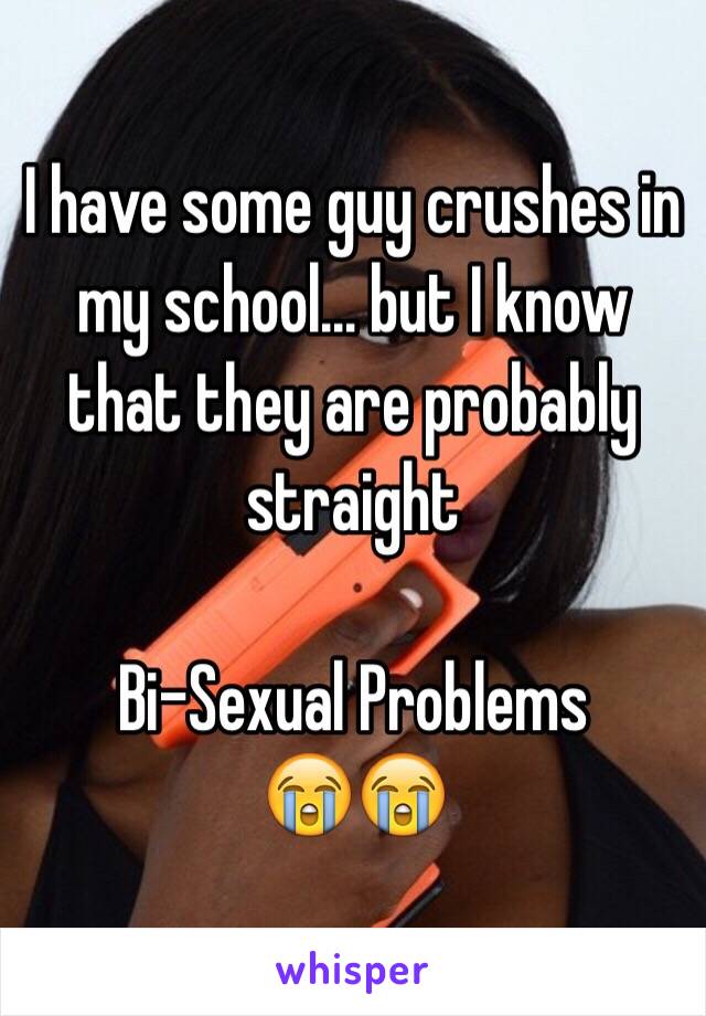 I have some guy crushes in my school… but I know that they are probably straight

Bi-Sexual Problems 
😭😭