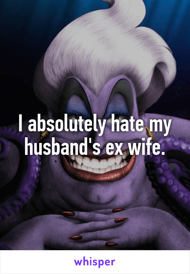 I absolutely hate my husband's ex wife.