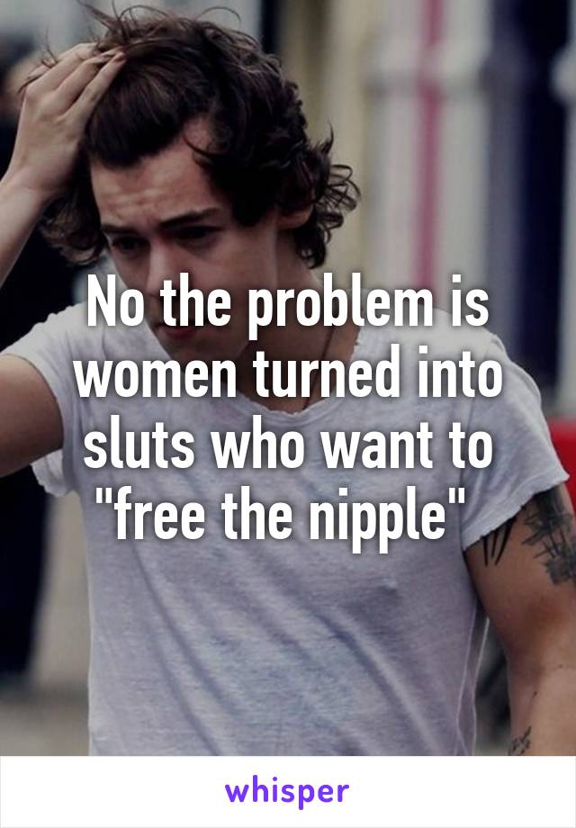 No the problem is women turned into sluts who want to "free the nipple" 