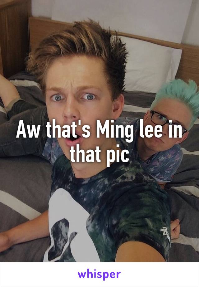 Aw that's Ming lee in that pic