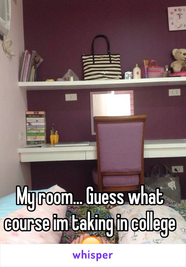 My room... Guess what course im taking in college 😛