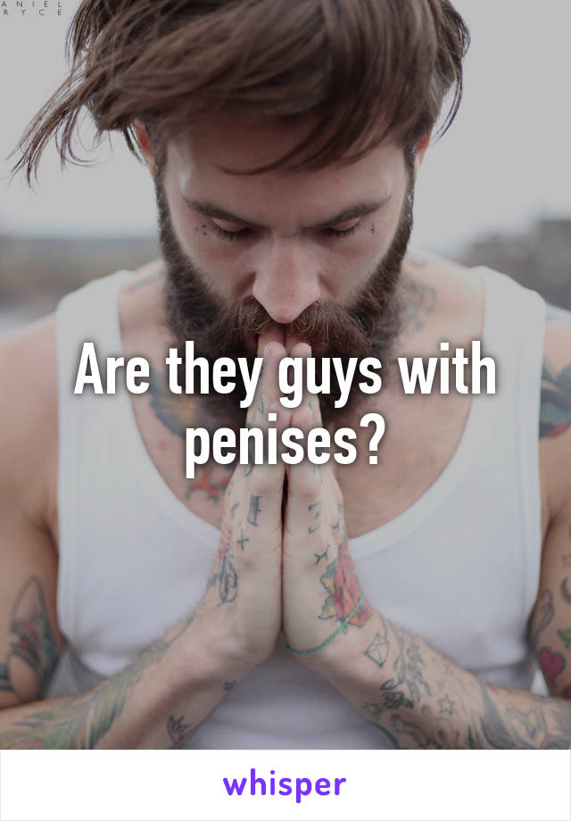 Are they guys with penises?