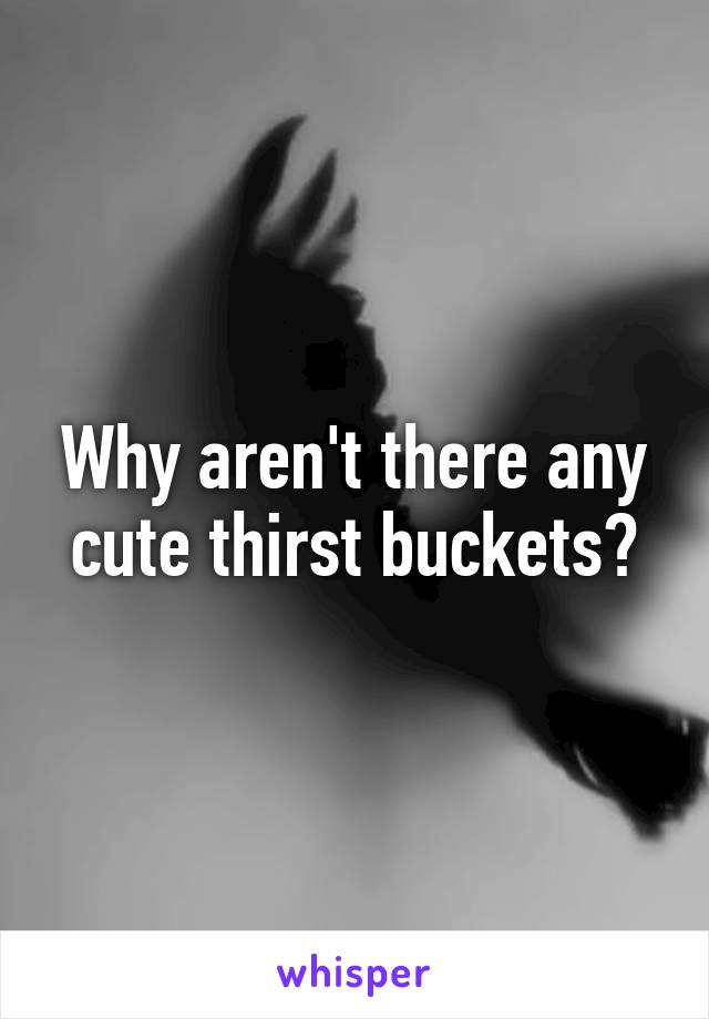 Why aren't there any cute thirst buckets?