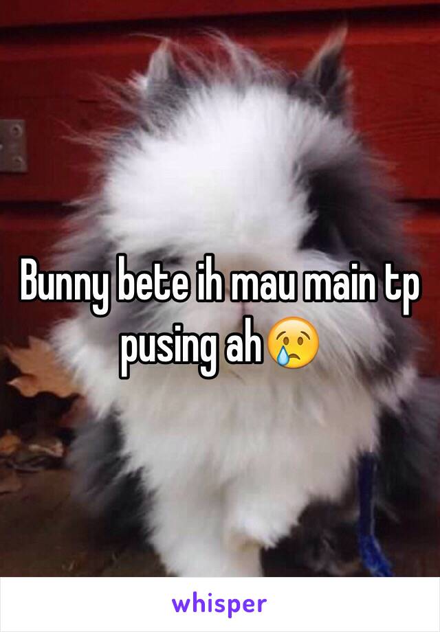 Bunny bete ih mau main tp pusing ah😢