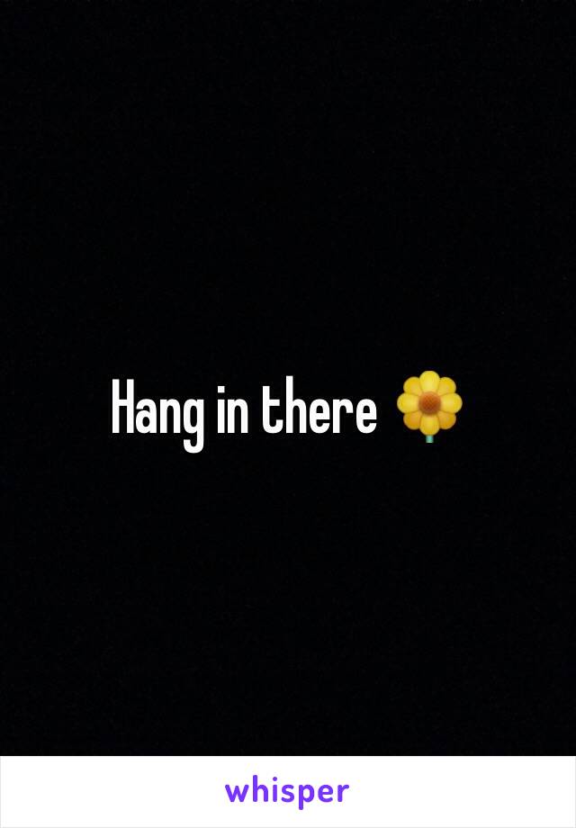 Hang in there 🌼