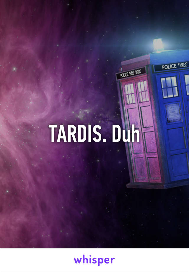 TARDIS. Duh