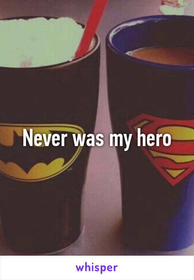 Never was my hero