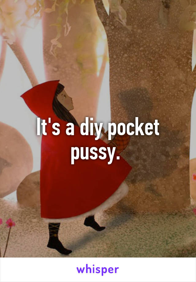 It's a diy pocket pussy. 