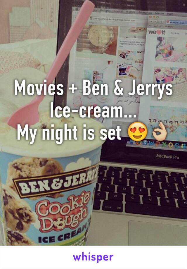 Movies + Ben & Jerrys Ice-cream... 
My night is set 😍👌🏼