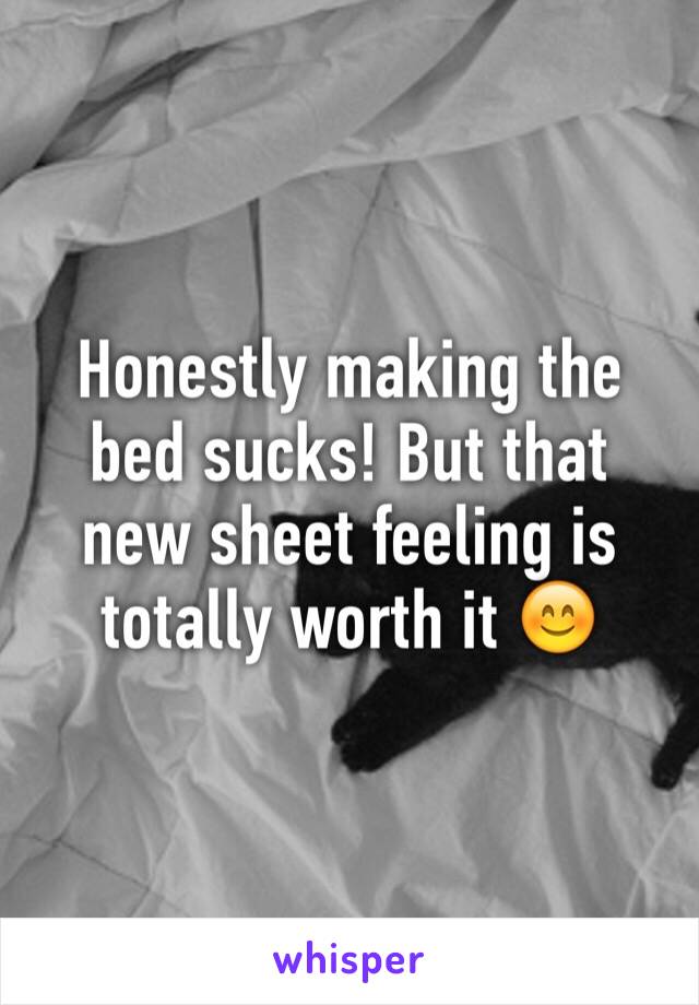 Honestly making the bed sucks! But that new sheet feeling is totally worth it 😊 