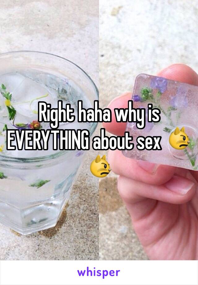 Right haha why is EVERYTHING about sex 😾😾