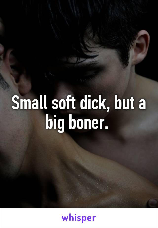 Small soft dick, but a big boner. 