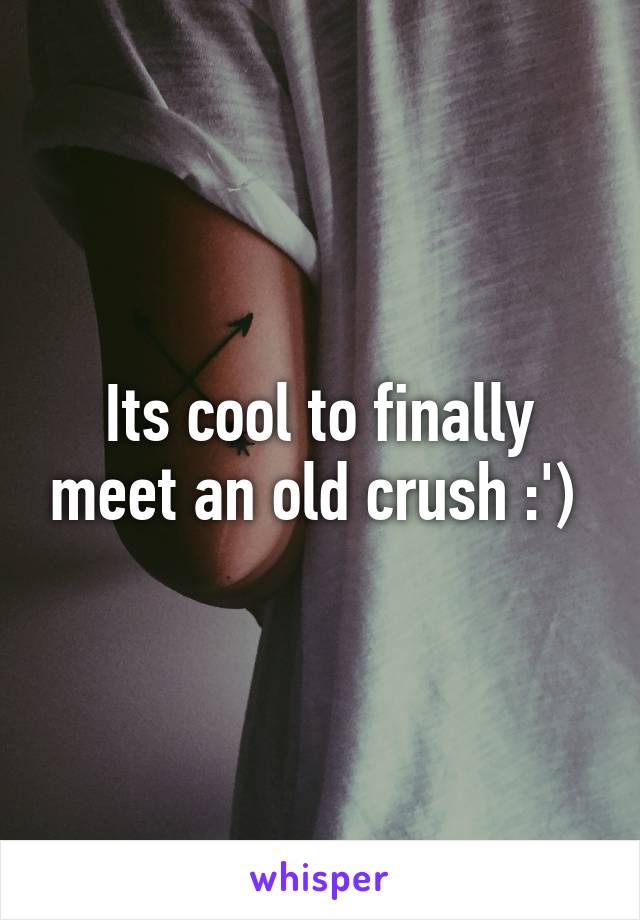 Its cool to finally meet an old crush :') 