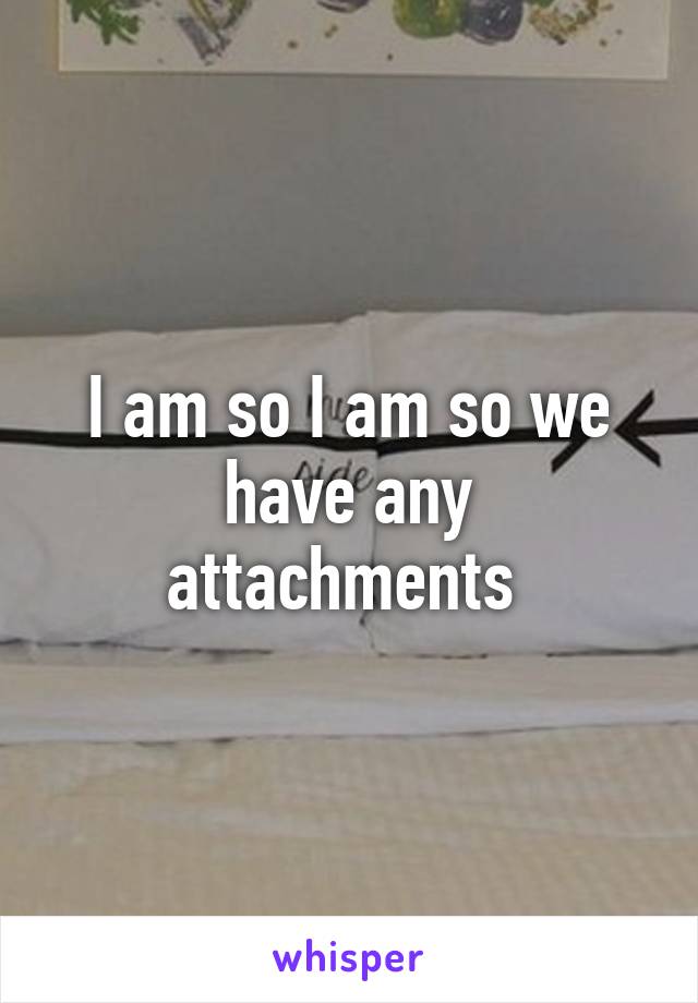 I am so I am so we have any attachments 