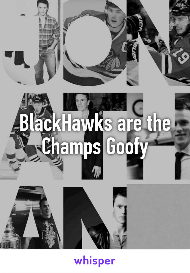 BlackHawks are the Champs Goofy